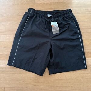 Nike Silver Label Tag Black White Shorts Athletic Sport Men’s Large | NWT